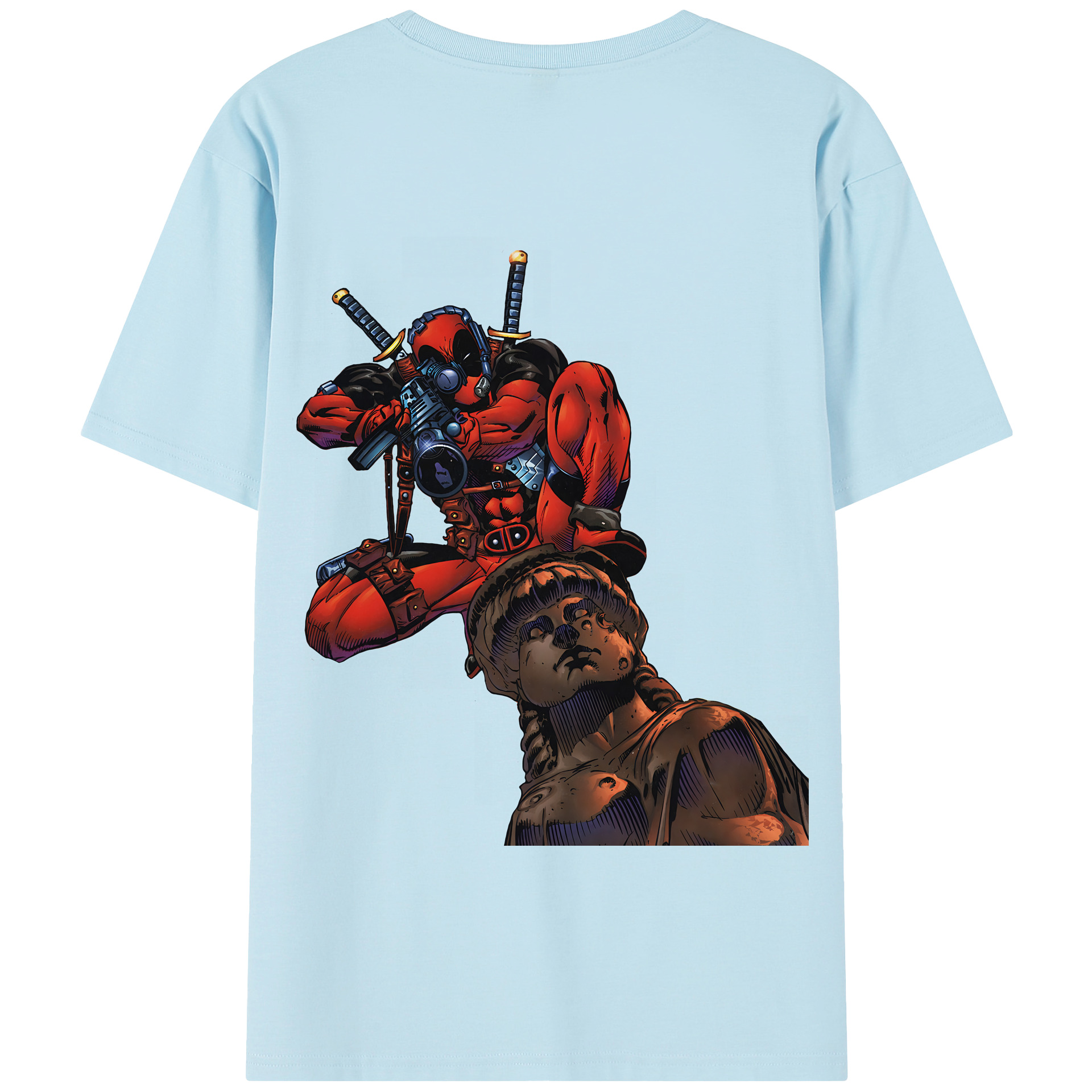 （画像用） Deadpool デッドプール 綿100％半袖Tシャツ（背面プリント）